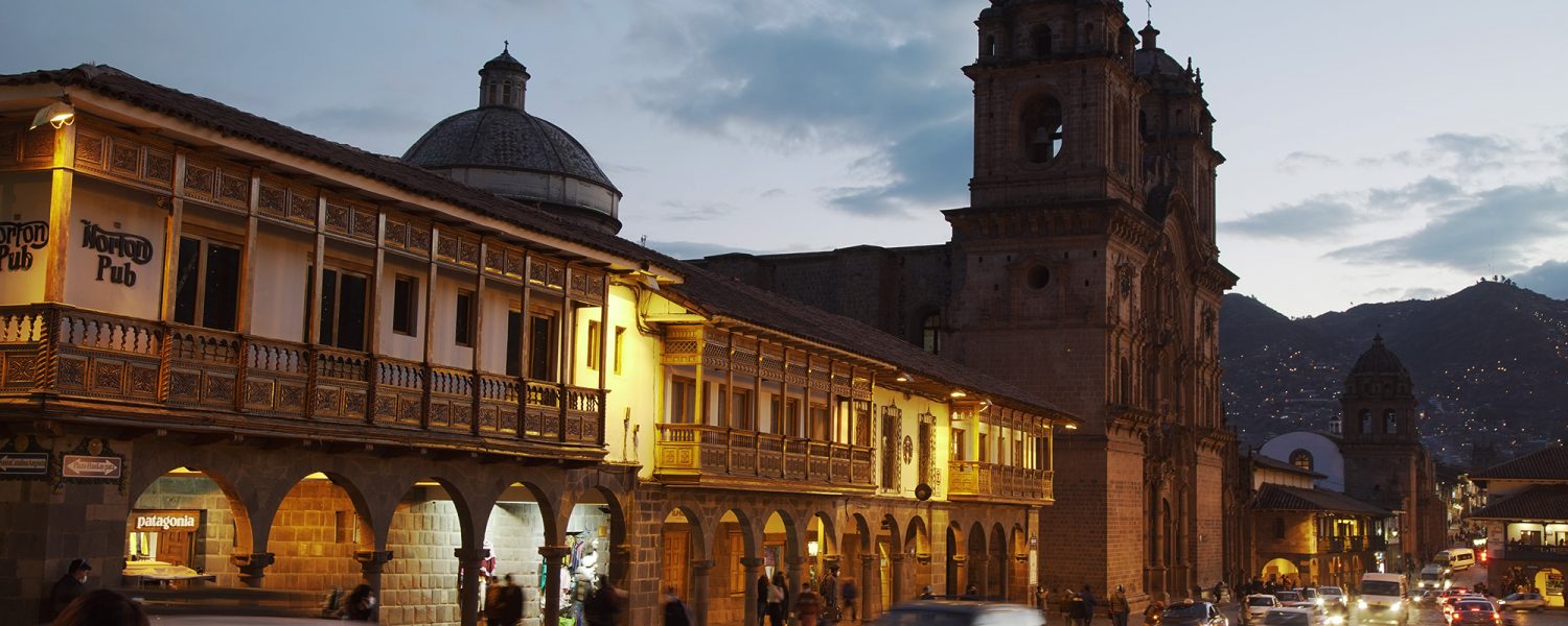 Balconies of the main square of Cusco